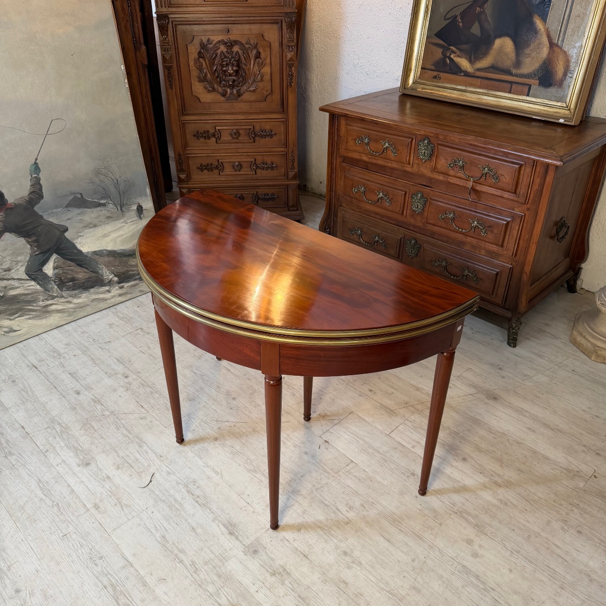 Louis XVI Console Game Table-photo-4