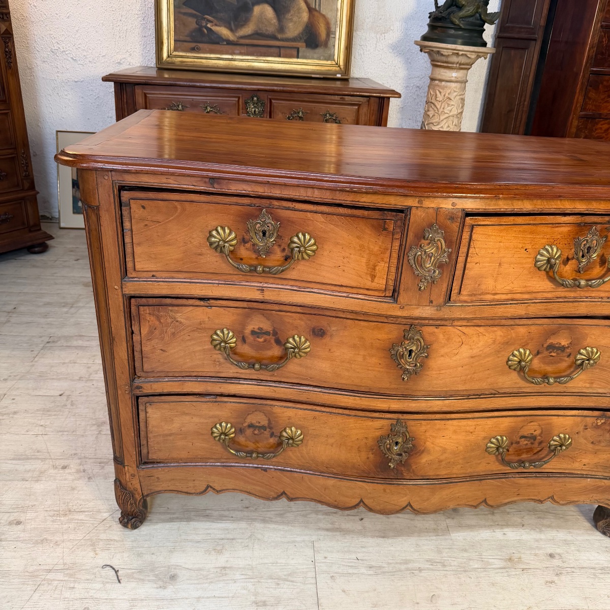Commode merisier d'époque Louis XV-photo-2