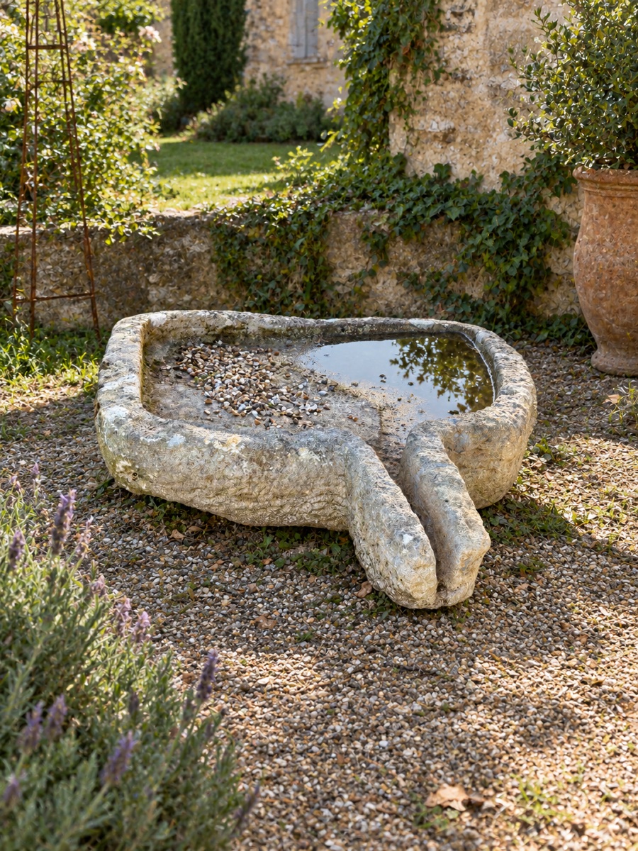 Stone Fountain/pond With An Overflow-photo-2