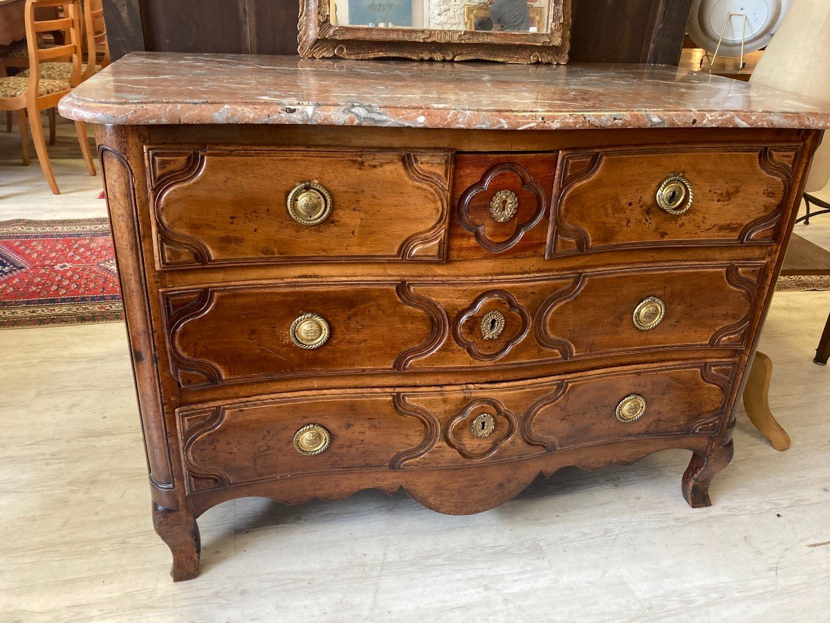 Commode d'Epoque Louis XV En Noyer