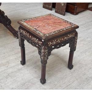 Sellette en bois et nacre