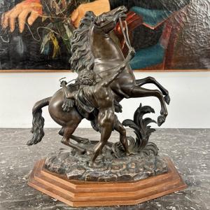 Bronze "Cheval de Marly" d'après Coustou
