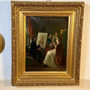 A Painting Depicting A Lively Scene From Everyday Life
