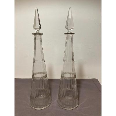 Pair Of  Crystal Decanters