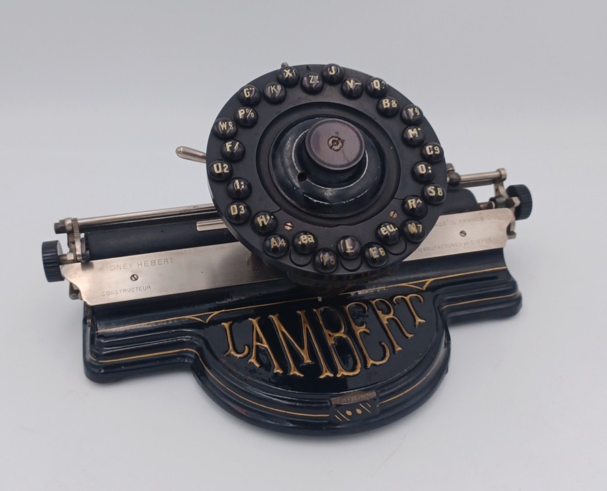 Rare Machine à écrire Lambert, fin XIXème