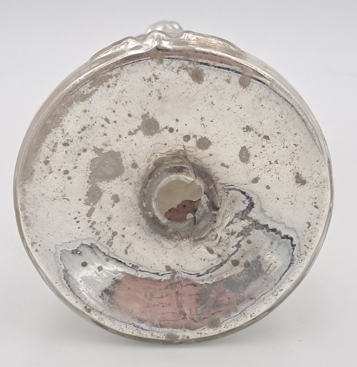 Large Virgin Mary In 19th Century Glass églomisé-photo-2