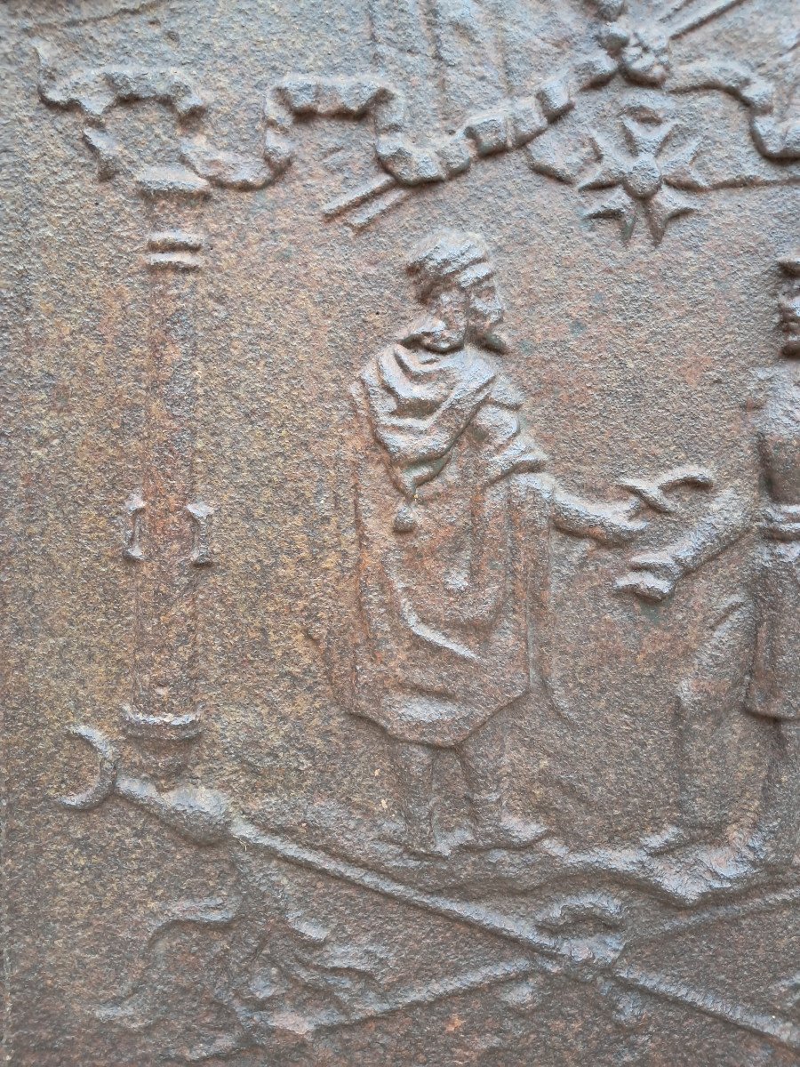Fireplace Plate Representing The Emir Abd El-kader, Abdelkader Ibn Muhieddi And The Duke Of Aumale-photo-3