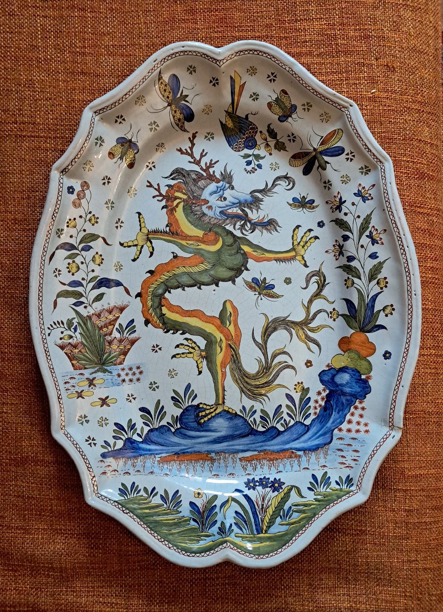 Wurm Dish, Quimper, Porquier Et Beau Factory