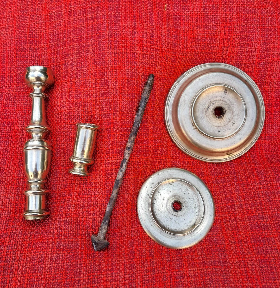 Paire De Bougeoirs à Coupelle XVIIème Siècle, Espagne-photo-2