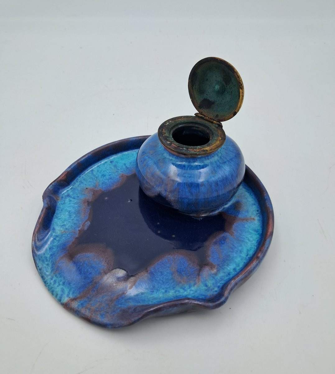 Art Deco Ceramic Inkwell From Bordeaux In Caudéran (cab)-photo-3