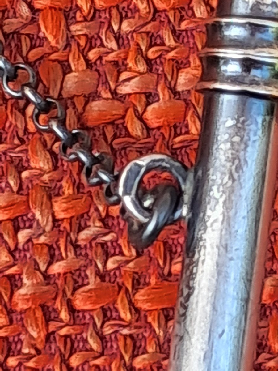 Pipe en argent ciselé, fin XVIIIème début XIXème (1798-1809)-photo-1