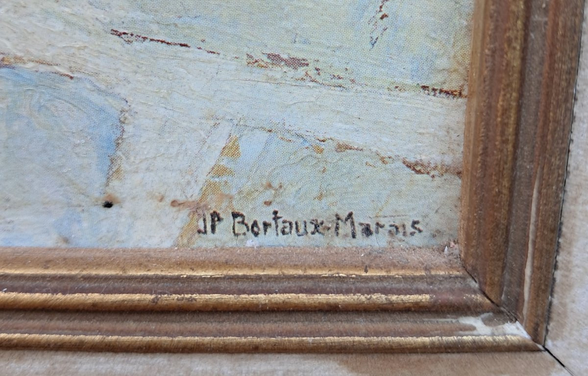 Jean-pierre Bertaux-Marais, huile sur toile-photo-3
