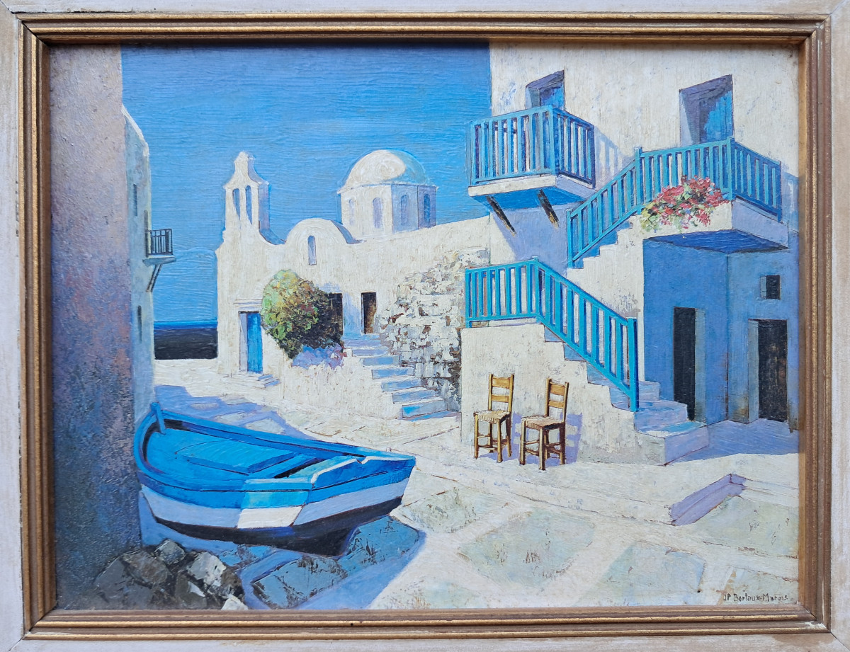 Jean-pierre Bertaux-Marais, huile sur toile