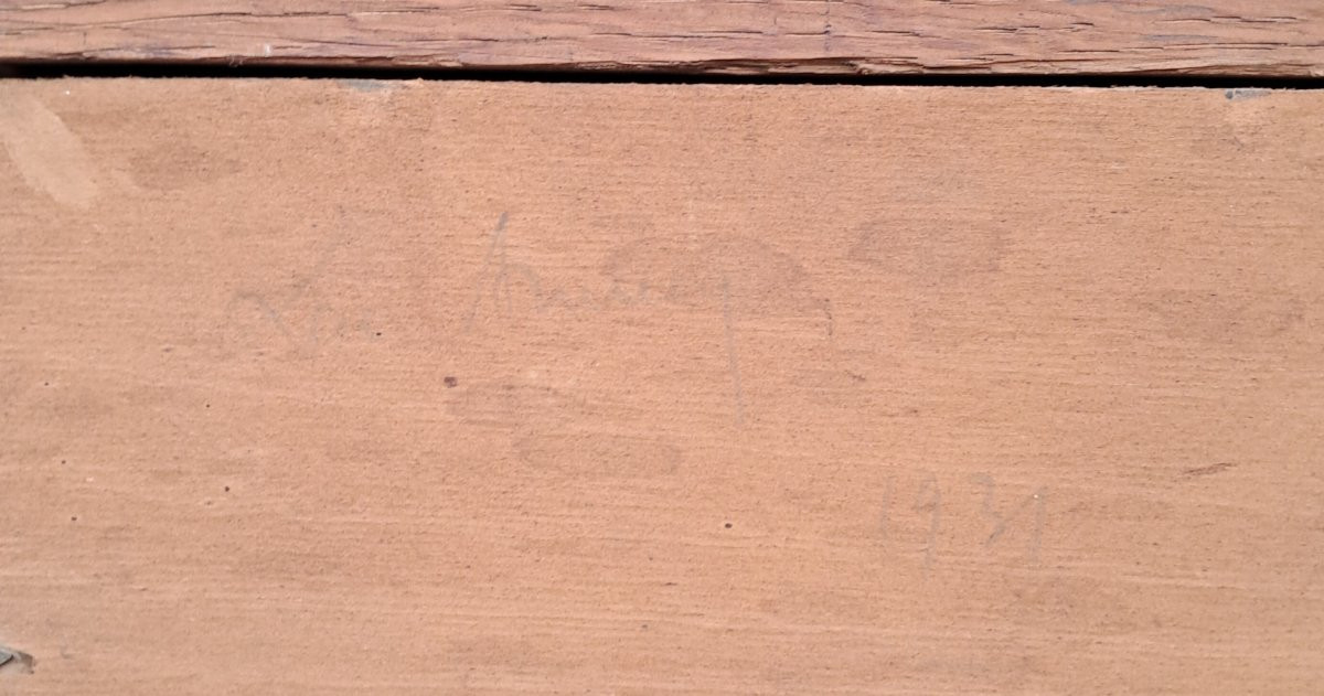 Lucien Poignant (1905-1941), Lake Annecy, 1931, Oil On Panel-photo-3