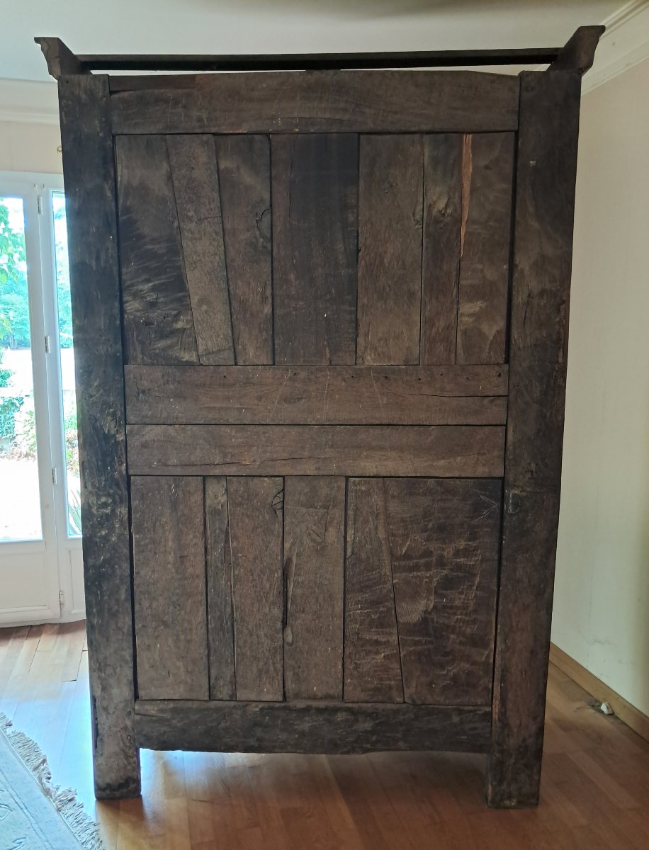 Armoire rennaise en merisier, signée et datée 1860, Rennes-photo-4