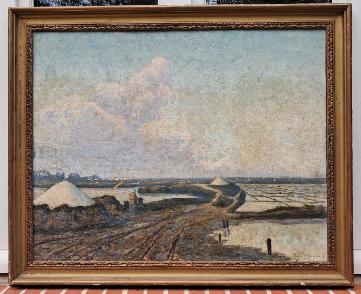 Yves Baillergeau (1881–1959), Salt Marshes At Batz-sur-mer, Oil On Canvas, Signed