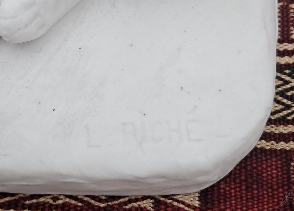  Manufacture Nationale de Sèvres, Louis Riché (1877-1949), chatte et chaton, datée 1905-photo-3