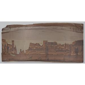 Grande plaque de Paesine, Toscane Italie, Pierre Paysage