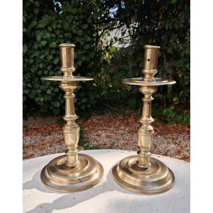Pair Of 17th Century Candlesticks, Spain