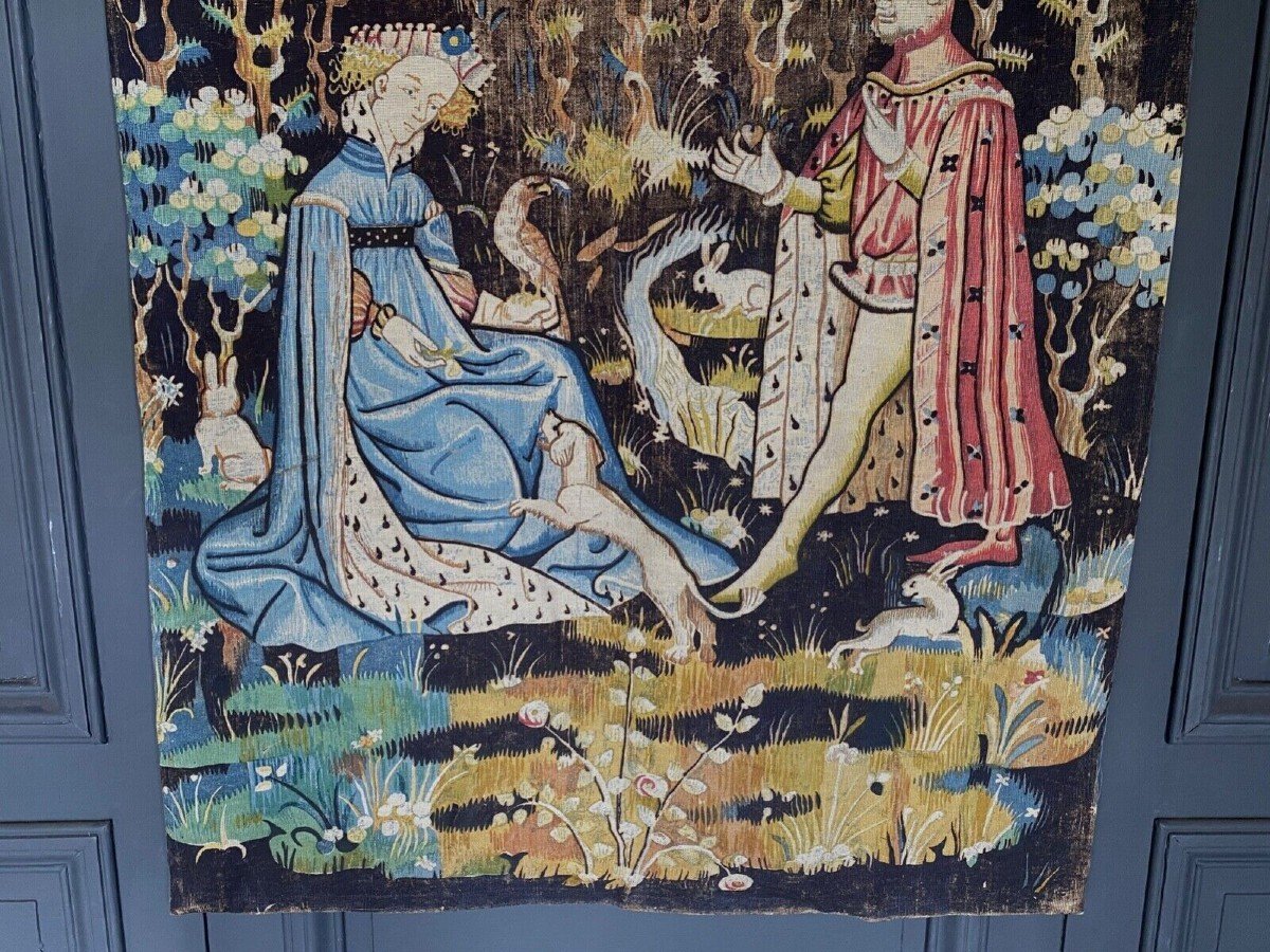 Medieval Tapestry The Sweet Heart The Offering Of The Heart The Gift Of The Heart-photo-3