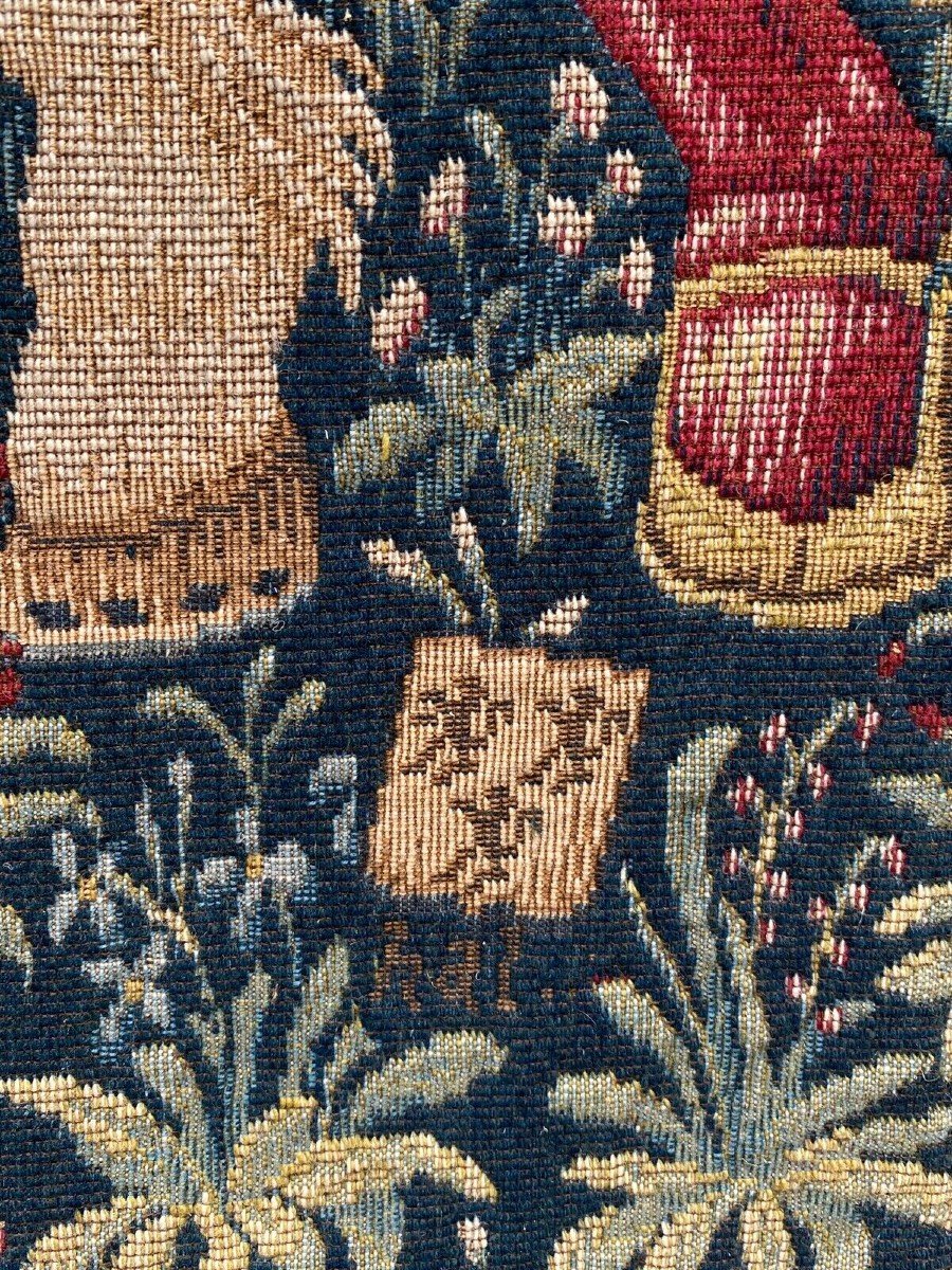 Tapestry Point De L Halluin Middle Twentieth Flanders Noble Amazon XVI-photo-5