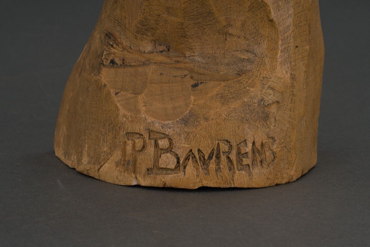 Sculpture représentant une main par P. Baurens XXe Patine d'origine-photo-6
