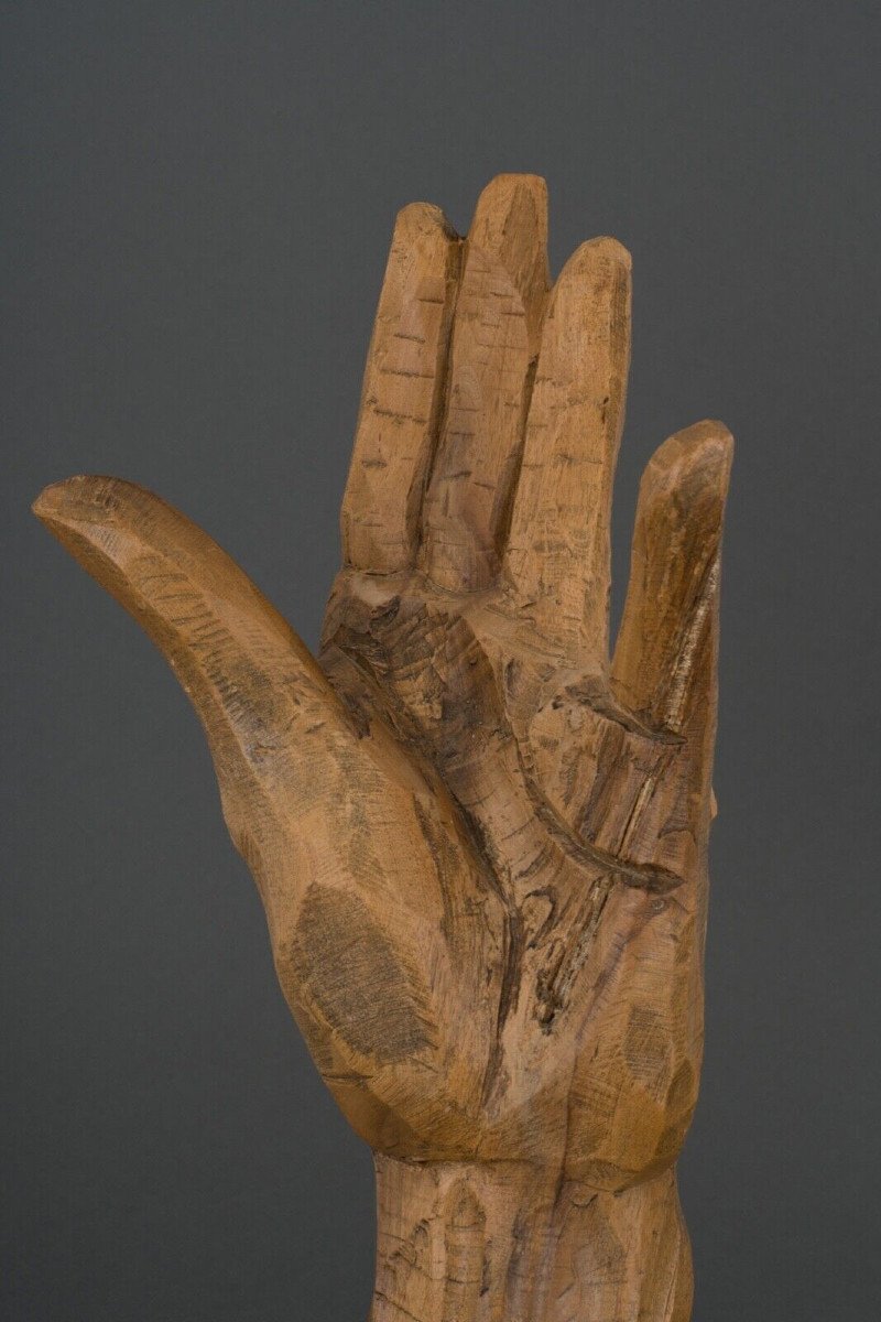 Sculpture représentant une main par P. Baurens XXe Patine d'origine-photo-7