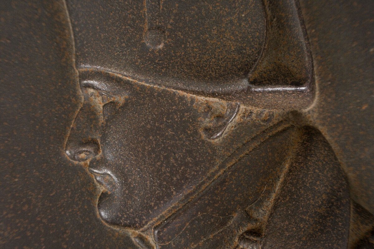 Médaillon Profil en bronze XIXe représentant Napoléon-photo-7