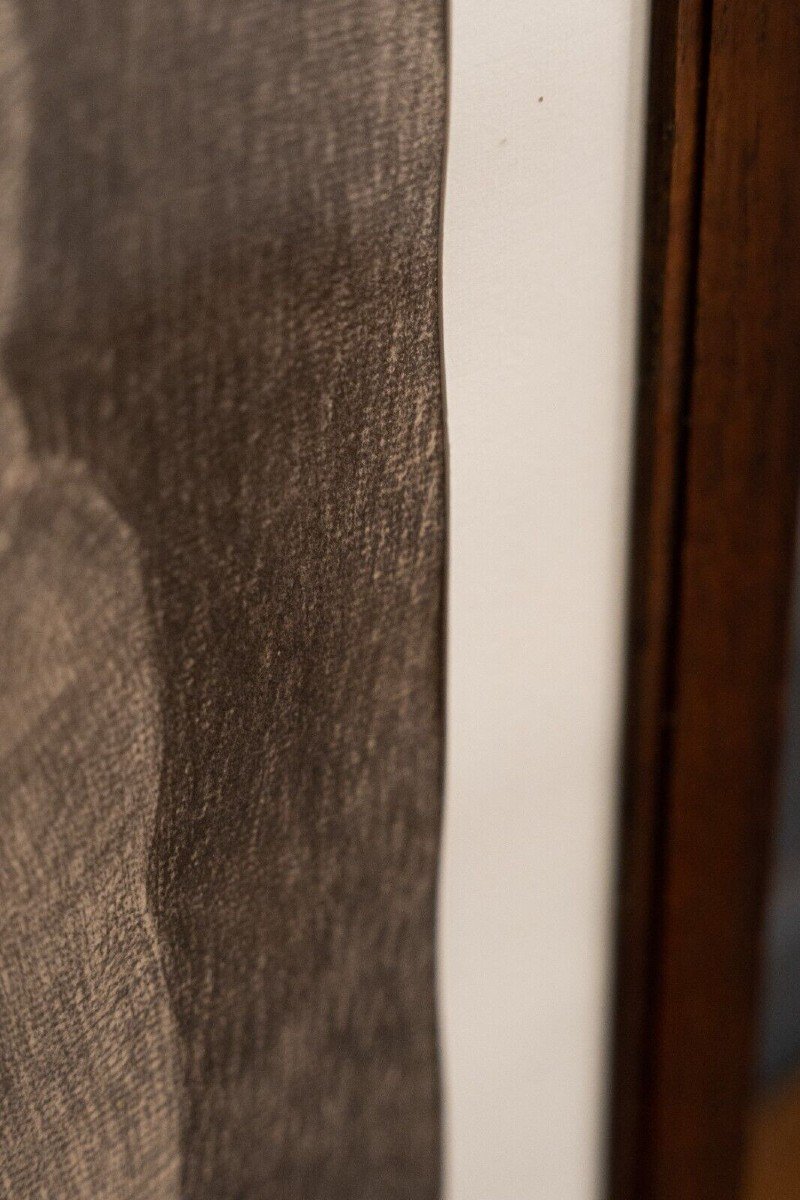 Dessin fusain statue de Vierge à l'Enfant Beaux-Arts début XXe-photo-4