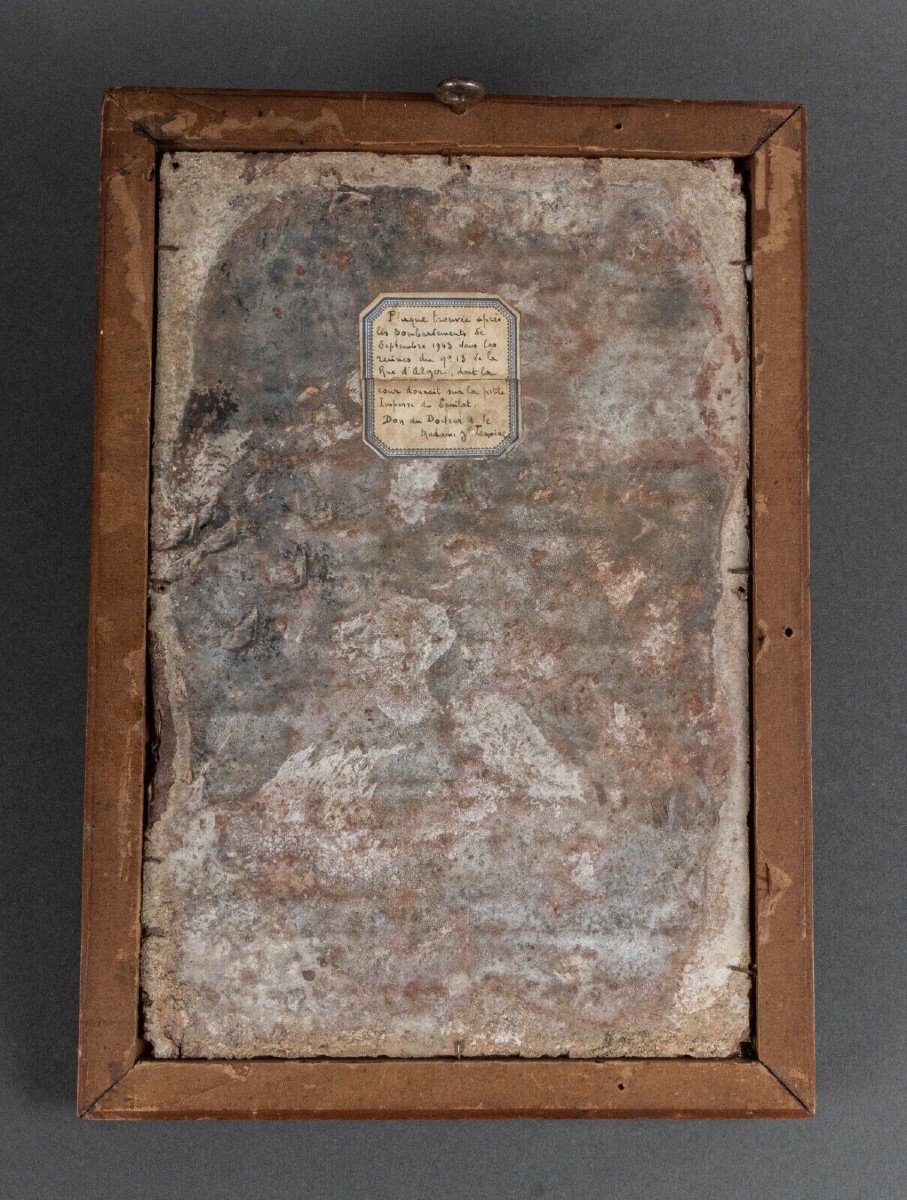 Pierre gravée ardoise datée de 1779 ornementée de noms de donateurs-photo-4