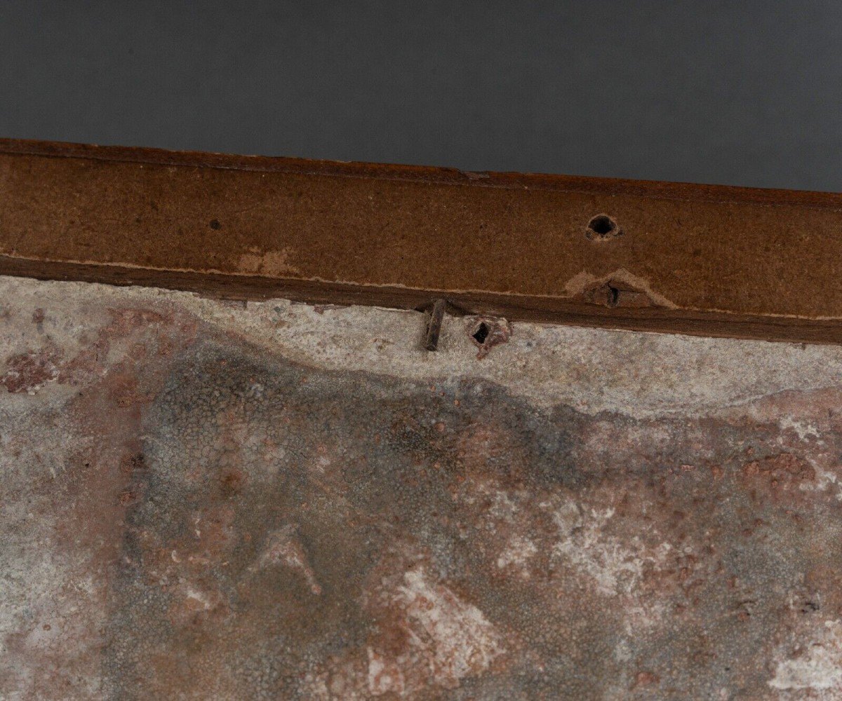 Pierre gravée ardoise datée de 1779 ornementée de noms de donateurs-photo-3