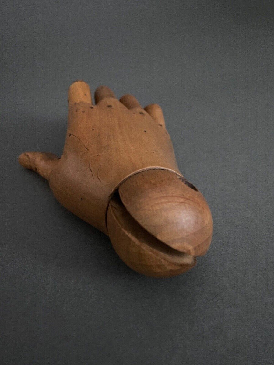 Articulated Wooden Painter's Hand, Early 20th Century-photo-3