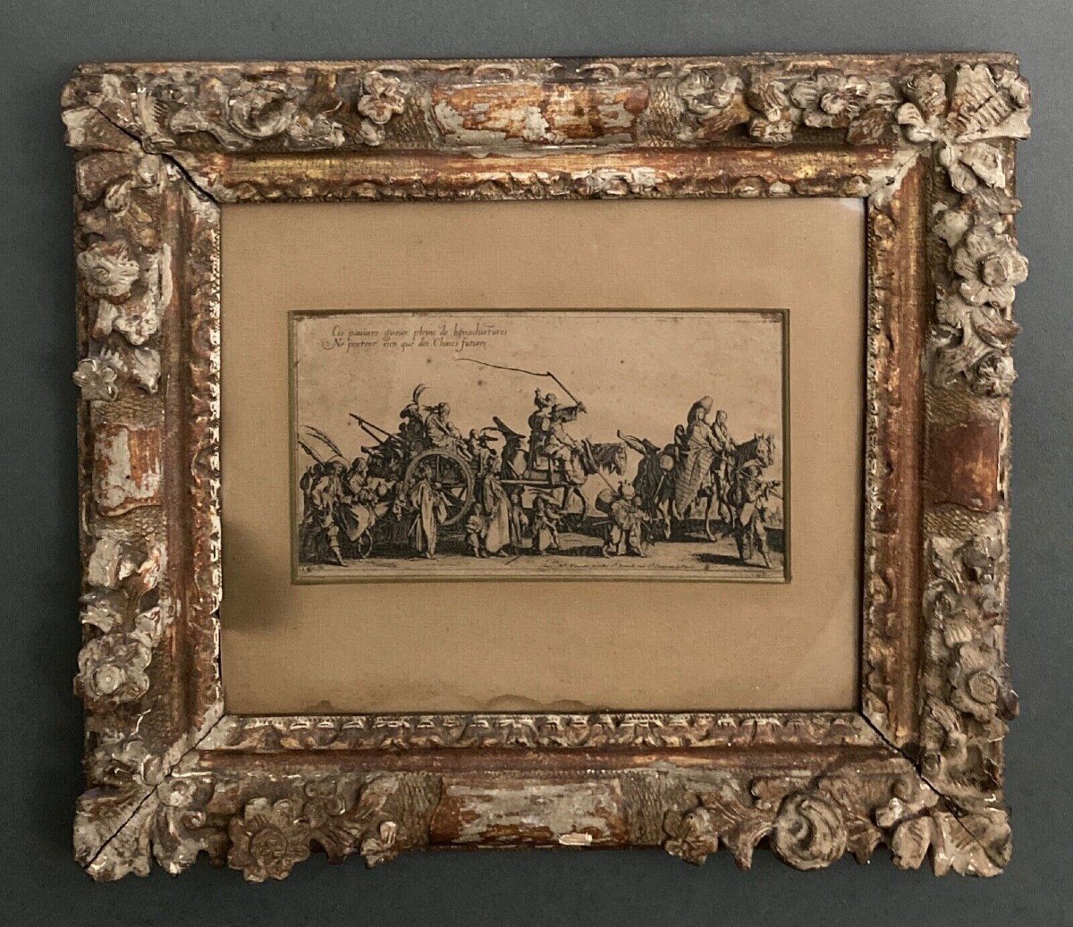 Engraving Jacques Callot The Bohemians On A Trip These Poor Gueux 18th Century