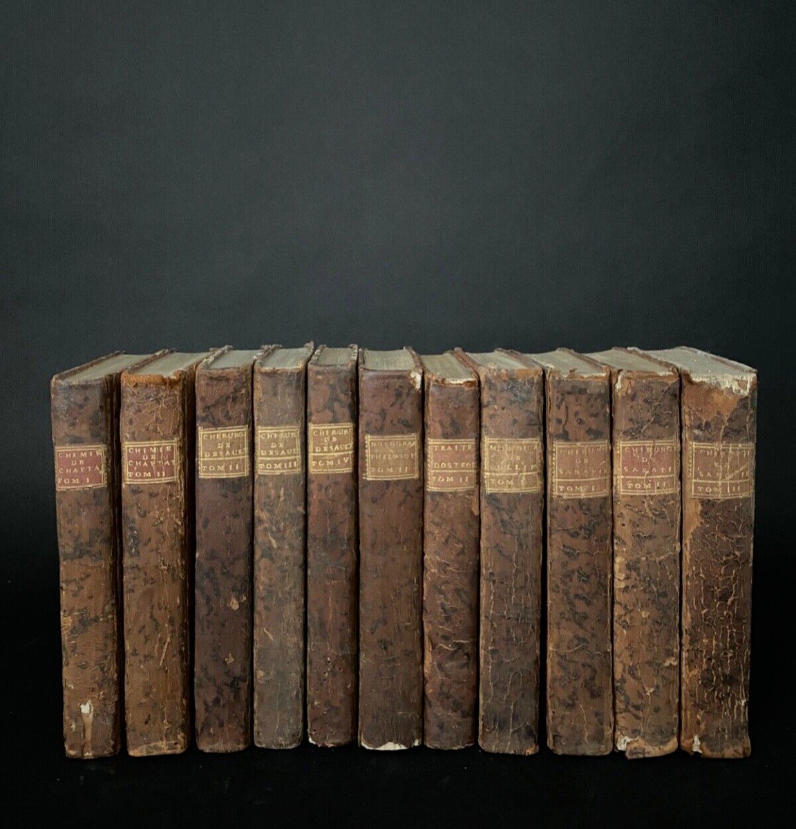 11 tomes livres médicaux ostéologie chirurgie chimie nosographies 1790 