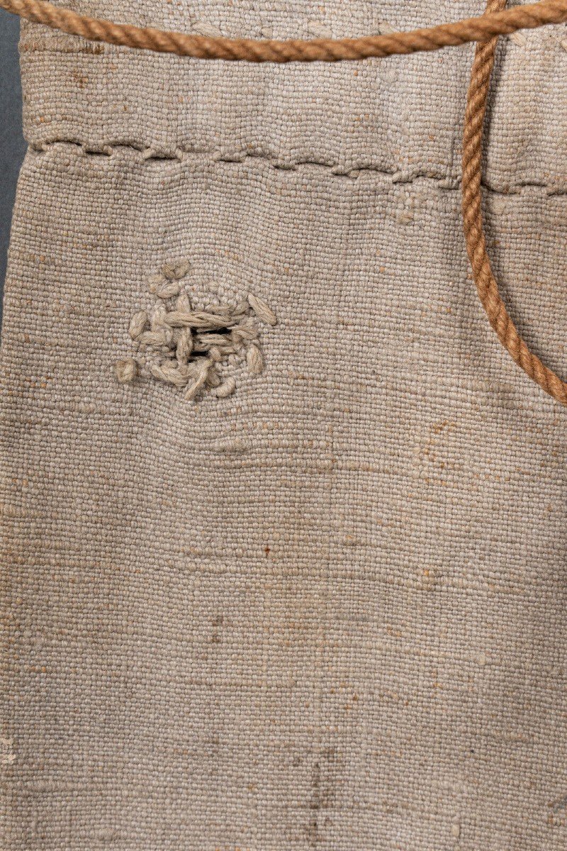 Hand-painted Sailor Bag Representing France Saint-nazaire 20th Century-photo-1