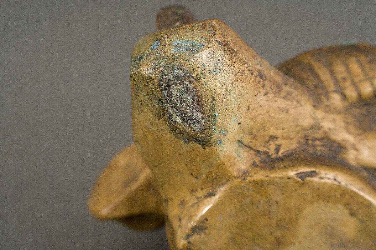 Sujet en bronze représentant un singe XXe patine brun clair 1930-photo-7