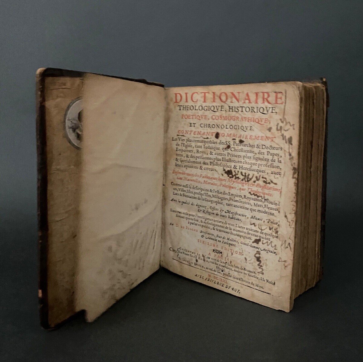 Juigné Broissinière's Theological Historical Poetic Dictionary 1661-photo-4