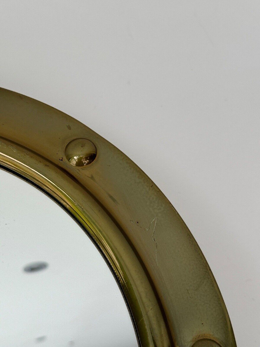 Witch Mirror 1960 Brass Surround With Cabochons-photo-4