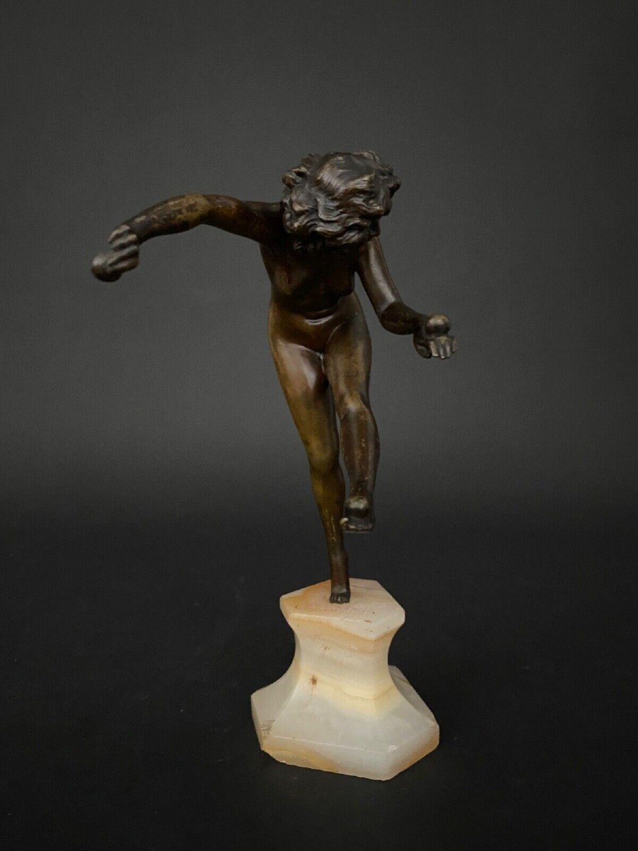 Danseuse en bronze par Claire Jeanne Roberte Colinet Art déco jongleuse-photo-4