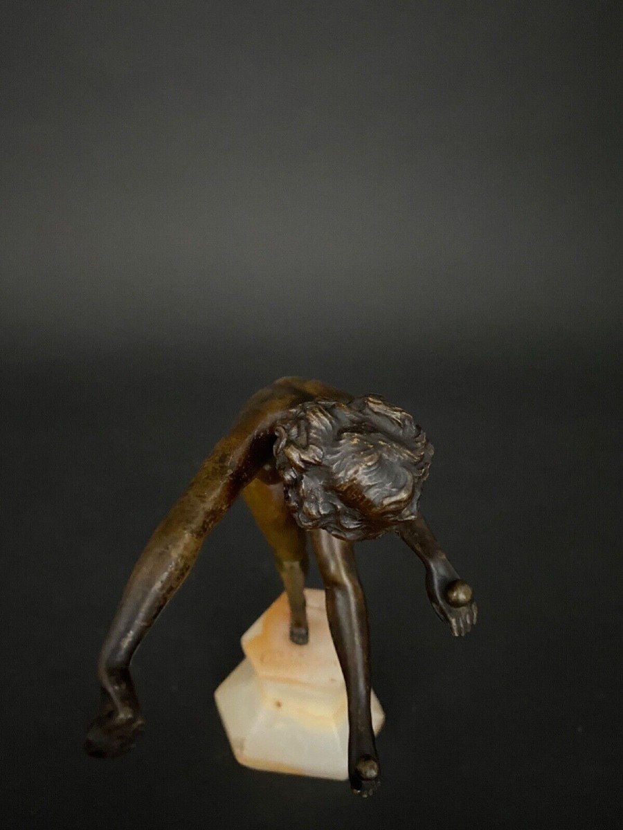 Danseuse en bronze par Claire Jeanne Roberte Colinet Art déco jongleuse-photo-3