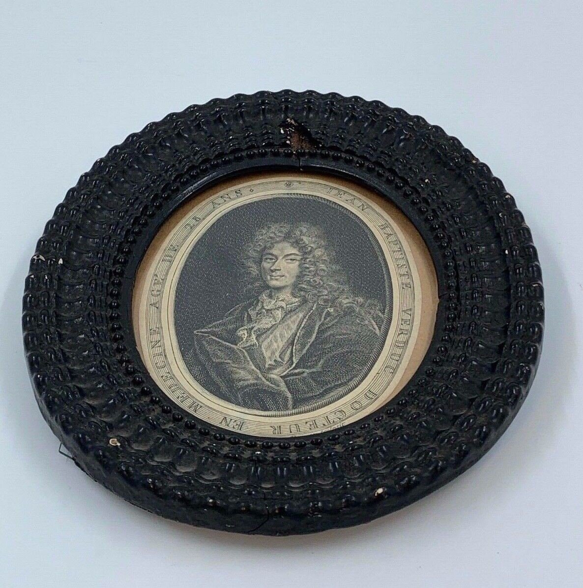 17th Century Engraving Jean-baptiste Verduc Period Frame By Drevet And Charpentier-photo-3
