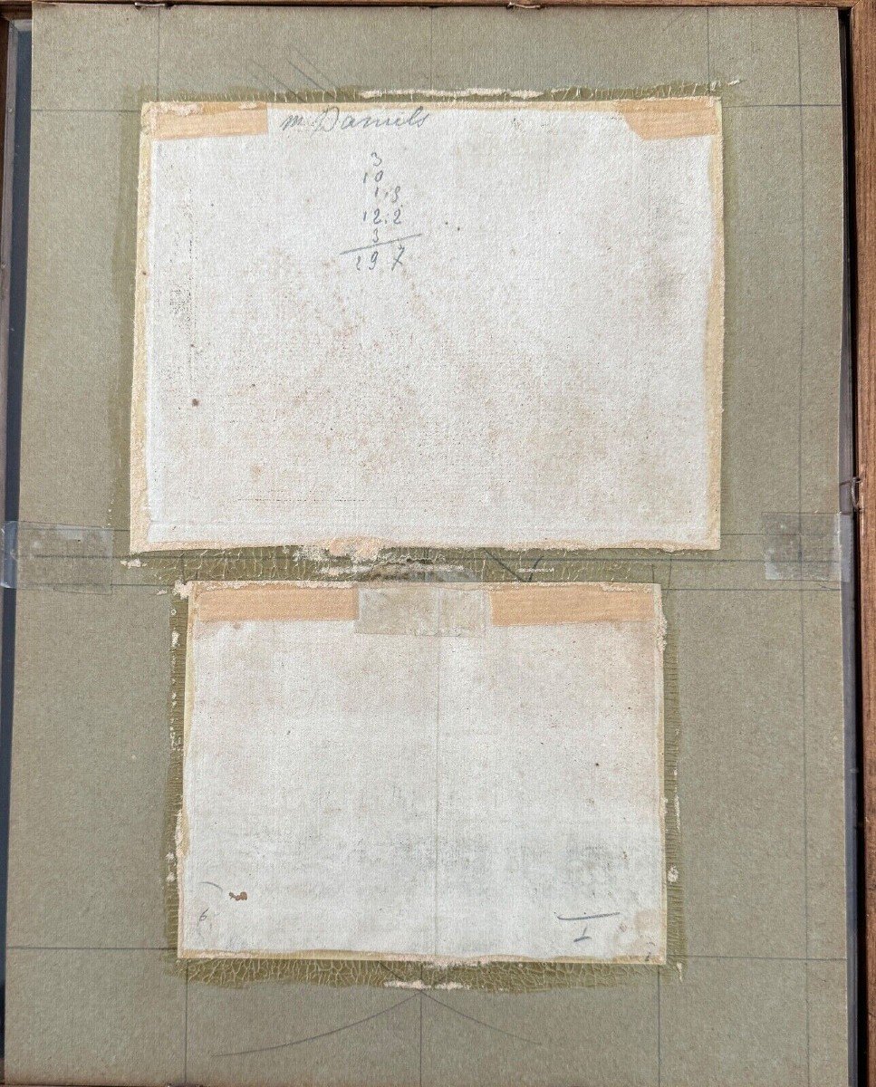 Deux gravures du XVIIIe représentant Rennes dans cadre baguette-photo-3
