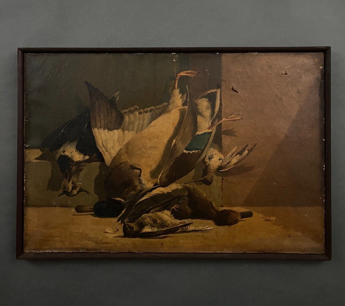 Oil On Canvas Still Life Return From Hunting Feathered Game 1908-photo-3