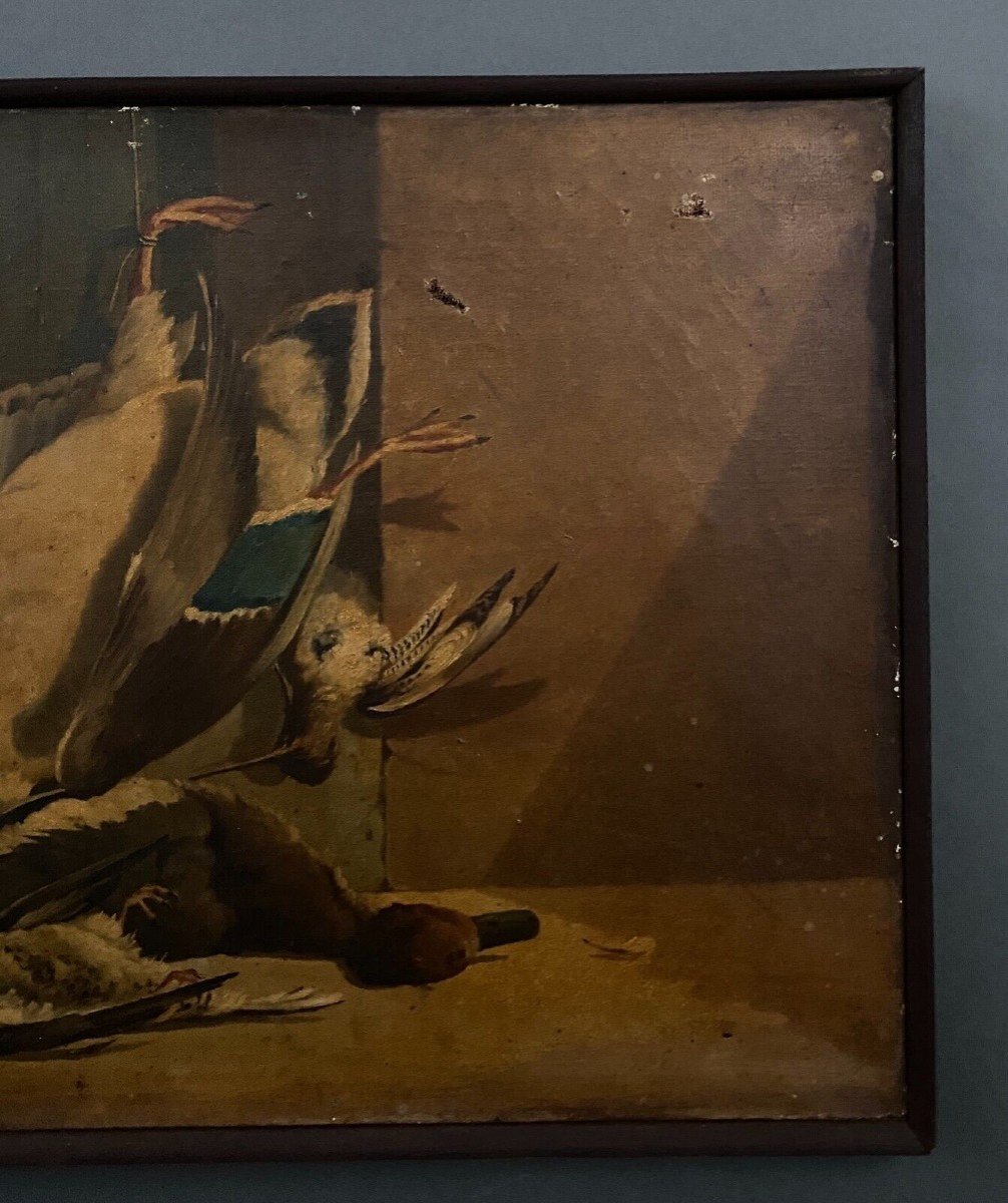Oil On Canvas Still Life Return From Hunting Feathered Game 1908-photo-5