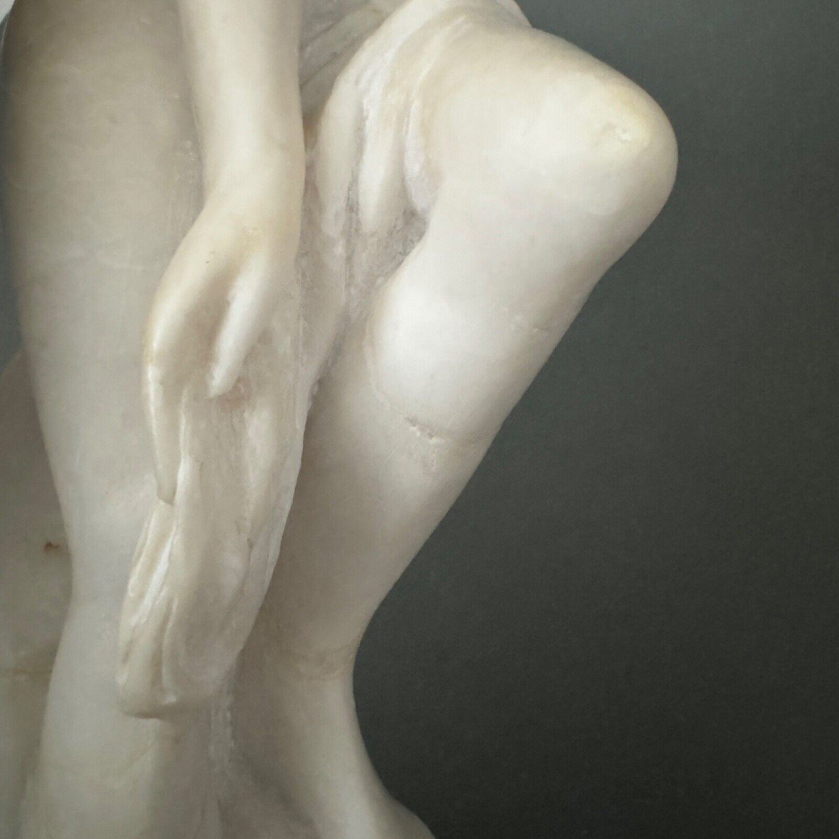 Marble Statue After Venus Bathing, Nude Bather Sculpted In Mass-photo-4