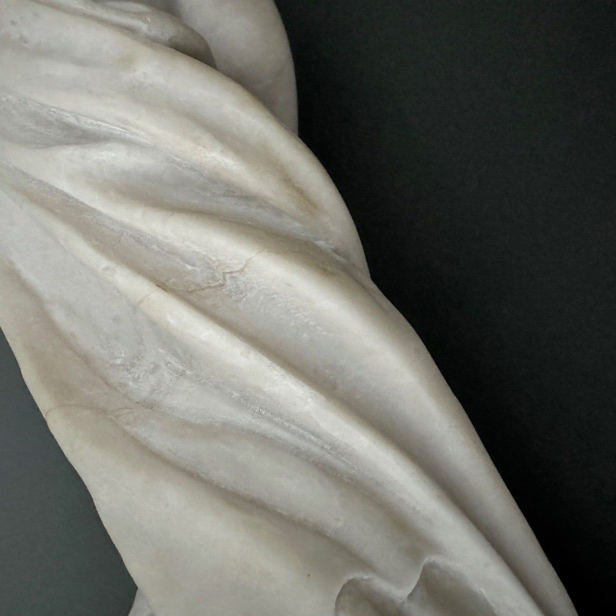 Marble Statue After Venus Bathing, Nude Bather Sculpted In Mass-photo-7