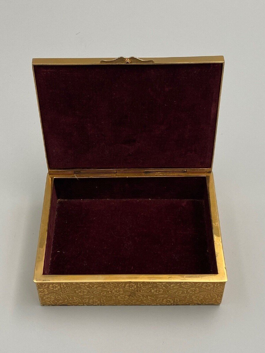 Miniature Bronze Box Signed S. Guerou Or Gueron Romantic Scene-photo-7