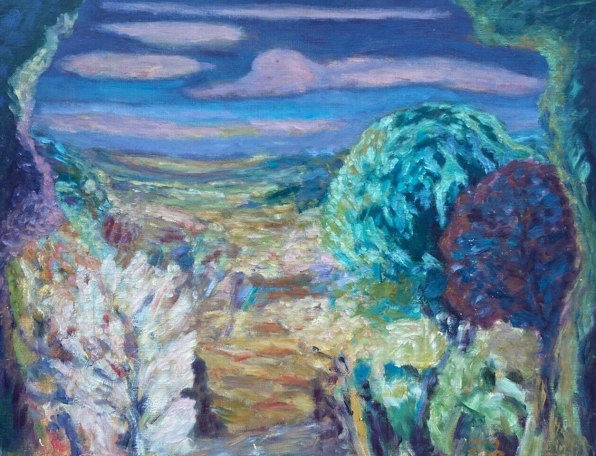 Huile sur toile signée David Arué paysage impressionniste-photo-2