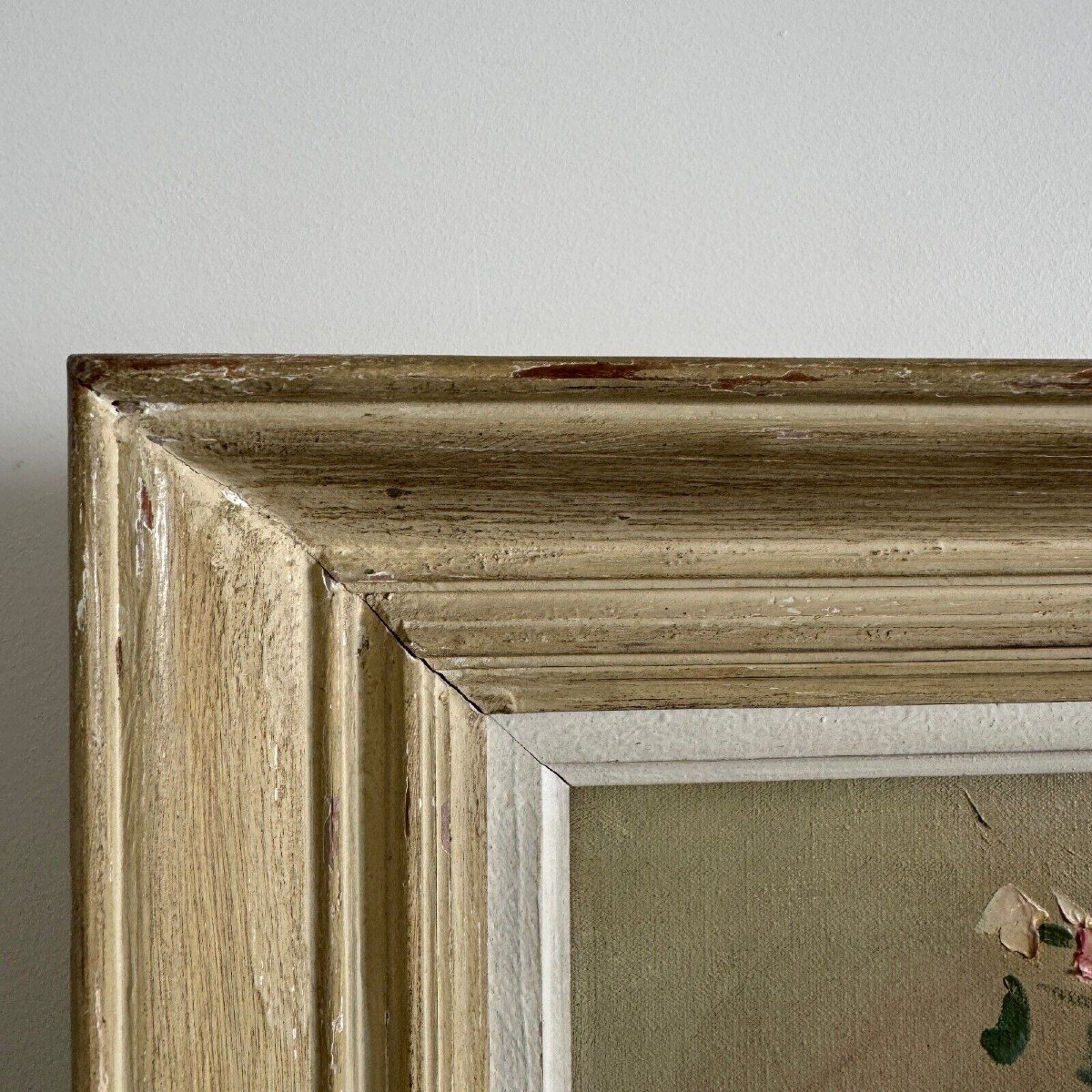 Huile sur toile par S. Lalanne Bascle nature morte milieu XXe-photo-4