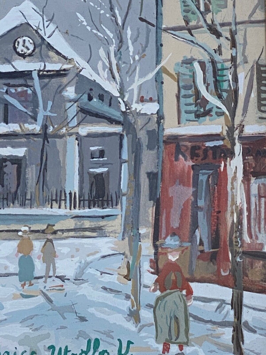 Maurice Utrillo Process Saint-pierre Church In Montmartre Under The Snow-photo-1